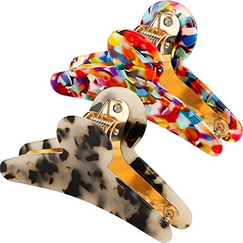 2 Pieces Acetate Acrylic Hair Claw Clip Banana Clip Tortoise Barrettes French Design Hair Clamp Celluloid Leopard Print Hair Clips Non-Slip Hair Accessories for Women Girls 2 Pieces Acetate Acrylic Hair Claw Clip Banana Clip Tortoise Barrettes French Design Hair Clamp Celluloid Leopard Print Hair Clips Non-Slip Hair Accessories for Women Girls