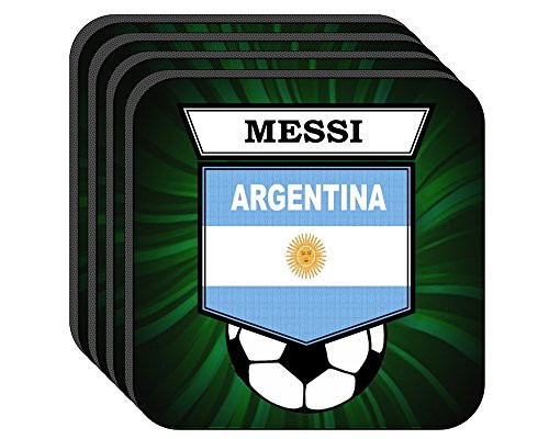 Lionel Messi -Argentina- Soccer Set of 4 Coasters