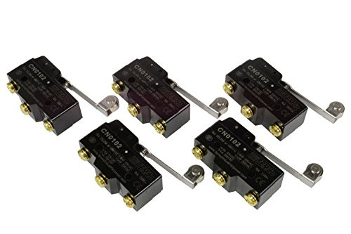 TEMCo 5 LOT HEAVY DUTY 15A Micro Limit Switch Roller Lever Arm SPDT Snap Action