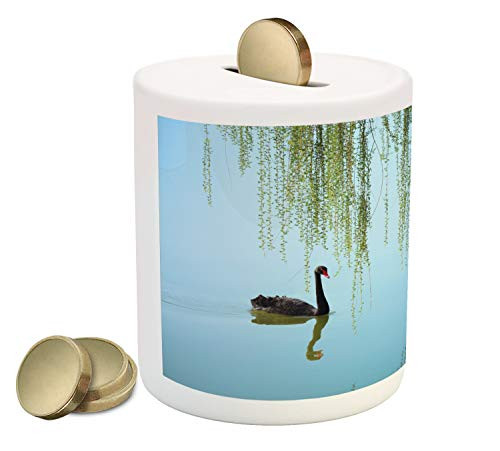 Ambesonne Willow Tree Piggy Bank Weeping Willow and Black Swan on The Lake in Spring Peaceful Scenery Theme Printed Ceramic Coin Bank Money Box for Cash Saving Multicolor Ambesonne Willow Tree Piggy Bank Weeping Willow and Black Swan on The Lake in Spring Peaceful Scenery Theme Printed Ceramic Coin Bank Money Box for Cash Saving Multicolor
