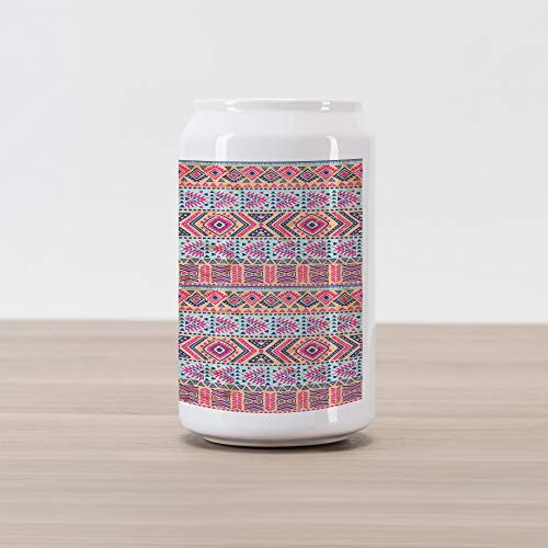 Ambesonne Tribal Cola Can Shape Piggy Bank Retro Spring Vintage Pattern Ceramic Cola Shaped Coin Box Money Bank for Cash Saving Pink Peach Indigo and Pale Blue Ambesonne Tribal Cola Can Shape Piggy Bank Retro Spring Vintage Pattern Ceramic Cola Shaped Coin Box Money Bank for Cash Saving Pink Peach Indigo and Pale Blue