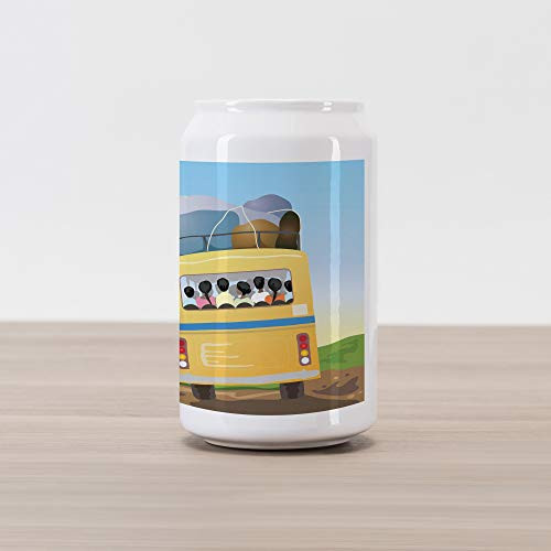 Ambesonne Cartoon Cola Can Shape Piggy Bank Yellow Bus Full of Passengers and Luggage Driving in Meadows Warm Spring Day Ceramic Cola Shaped Coin Box Money Bank for Cash Saving Multicolor Ambesonne Cartoon Cola Can Shape Piggy Bank Yellow Bus Full of Passengers and Luggage Driving in Meadows Warm Spring Day Ceramic Cola Shaped Coin Box Money Bank for Cash Saving Multicolor