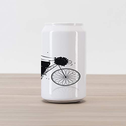 Ambesonne Black and White Cola Can Shape Piggy Bank Young Woman Silhouette with a Bouquet of Spring Flowers Cycling Bridal Ceramic Cola Shaped Coin Box Money Bank for Cash Saving Black and White Ambesonne Black and White Cola Can Shape Piggy Bank Young Woman Silhouette with a Bouquet of Spring Flowers Cycling Bridal Ceramic Cola Shaped Coin Box Money Bank for Cash Saving Black and White