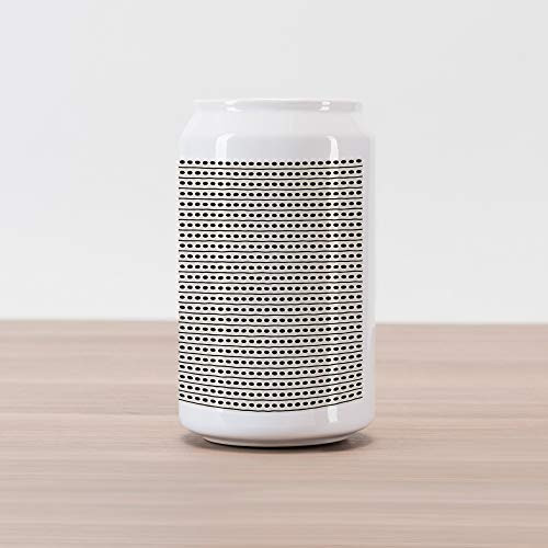 Ambesonne Art Cola Can Shape Piggy Bank  Linear Stripes Hand Drawn Circles Geometric Inky Uneven Arrangement Messy  Ceramic Cola Shaped Coin Box Money Bank for Cash Saving  Eggshell and Seal Brown