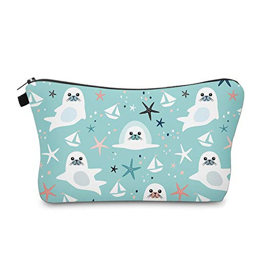 Cute Travel Makeup Bag Cosmetic Bag Small Pouch Gift for Women -Seal- Cute Travel Makeup Bag Cosmetic Bag Small Pouch Gift for Women -Seal-