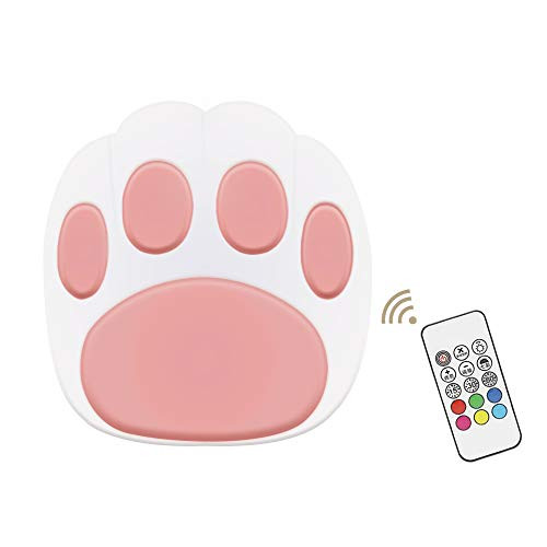 Voice Control Baby Cat Paw Night Light Cute Color Changing Nursery Night Light with Touch Sensor Remote Control LED Bedside Nursery Lamp for Kids Baby Toddler Girls Rooms Christmas Gifts Voice Control Baby Cat Paw Night Light Cute Color Changing Nursery Night Light with Touch Sensor Remote Control LED Bedside Nursery Lamp for Kids Baby Toddler Girls Rooms Christmas Gifts