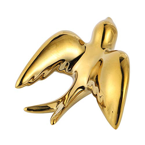 BESPORTBLE Ceramic Birds Sparrows Swallows Dove Figurine Wall Mounted Hanging Decorations for Bathroom Livingroom Garden Wall Sculptures