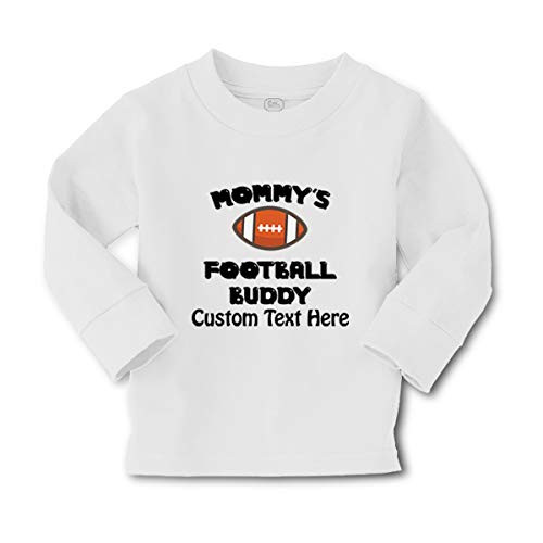Custom Personalized Kids Long Sleeve T Shirt Mommy s Football Buddy Cotton Boy and Girl Clothes Funny Graphic Tee A White Personalized Text Here 2T Custom Personalized Kids Long Sleeve T Shirt Mommy s Football Buddy Cotton Boy and Girl Clothes Funny Graphic Tee A White Personalized Text Here 2T