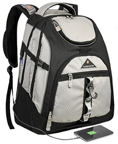 Travel Laptop Backpack,College School Backpack With USB Charging Port, Extra Large TSA Water Resistant Business Backpack,Big Computer Bag Fit 15-6 Inch Laptop And Notebook-Grey Travel Laptop Backpack,College School Backpack With USB Charging Port, Extra Large TSA Water Resistant Business Backpack,Big Computer Bag Fit 15-6 Inch Laptop And Notebook-Grey