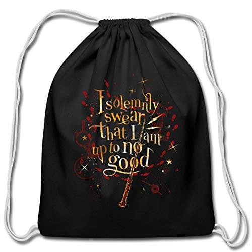 Harry Potter Harry Potter I Solemnly Swear Cotton Drawstring Bag  black