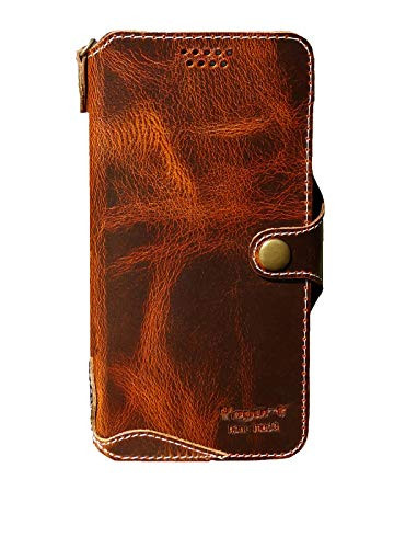 Yogurt Case for iPhone 11  Genuine Leather Wallet Cover for iPhone 11 6.1?inch  Handmade Dark Brown