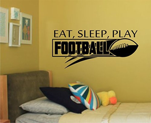 Eat Sleep Play Football Large Version DD101 Vinyl Wall Decal Sticker Art Sports Kid Children Ball Nursery Boy Teen Sticker Wall Mural Art Graphic Sports Teen Kid Nursery