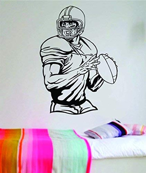 Quarterback Football Player Large Version DD121 Vinyl Wall Decal Sticker Art Sports Kid Children Ball Nursery Boy Teen Sticker Wall Mural Art Graphic Sports Teen Kid Nursery