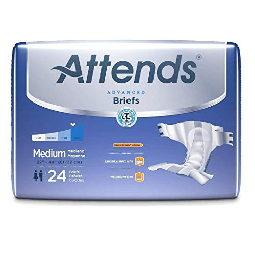 Attends DDA20 DermaDry Advance Brief - Medium -32-44 in.- -24 Pack- -24 Pack-