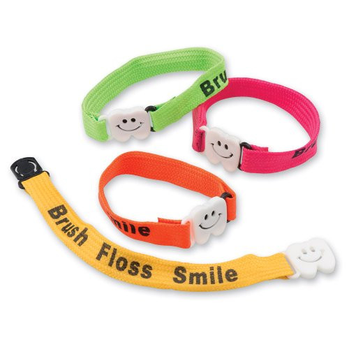 Brush Floss Smile Clip Bracelets - 72 per Pack