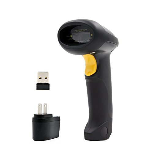 TEEMI 2.4GHZ Wireless USB Automatic laser barcode scanner (2.4G Wireless + USB 2.0 wired) Rechargeable Handheld Bar-code Reader Plug and Play Easy to use