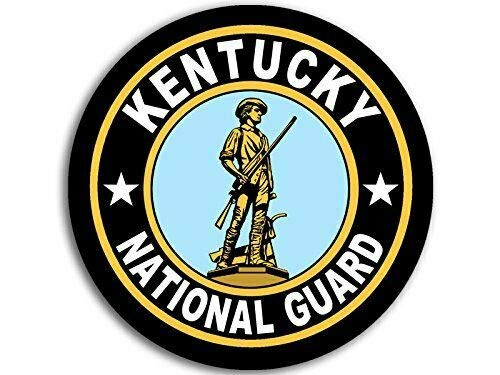 Magnet 4x4 inch Round Kentucky National Guard Seal Sticker -Logo Insignia Army- Magnetic Magnet Vinyl Sticker