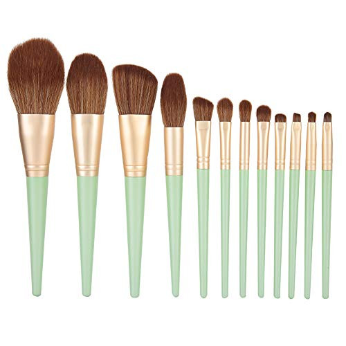 12pcs Makeup Brush Set Premium Synthetic Foundation Brush Blending Face Powder Blush Concealers Eye Shadows Make Up Brushes Kit for Both Professionals and Beginners