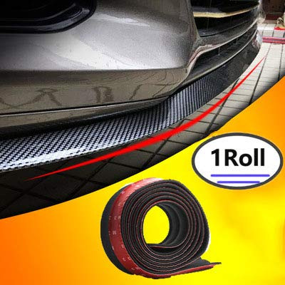 WeiMo Universal Carbon Fiber Front Bumper Spoiler Kit?Front Bumper Lip Splitter Spoiler Side Skirt for Car DIY Decoration Refit (Black)