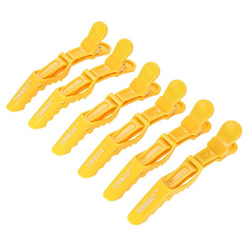 6Pcs Hair Clip Anti-slip Single Prong Hairdressing Hair Section Claw Clasps Barrette  Professional Non-Slip Multicolor Plastic Hair Clips-Yellow- 6Pcs Hair Clip Anti-slip Single Prong Hairdressing Hair Section Claw Clasps Barrette  Professional Non-Slip Multicolor Plastic Hair Clips-Yellow-