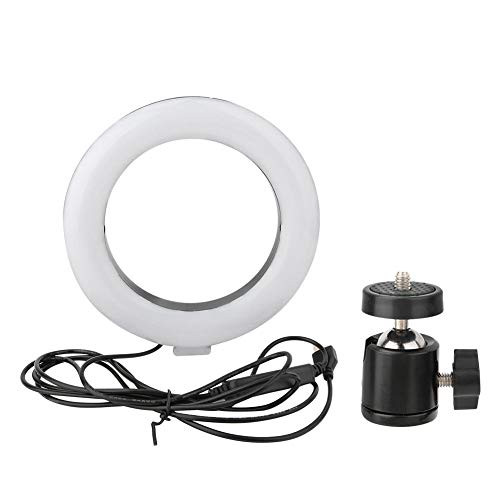 Zerodis LED Ring Light  3 Color Lights and 6 Inch Stepless Dimmable LED Ring Fill Light Studio DSLR Camera Video Lamp