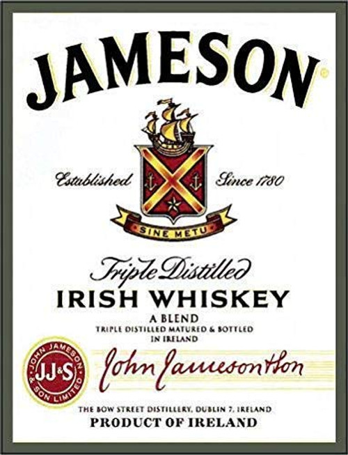 BENTIAN Tin Sign Jameson Irish Whiskey 12x8 Inches Metal Funny Novelty Signs Vintage Style Wall Decor Man Cave Bar Pub