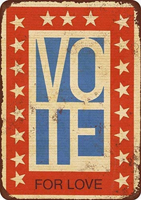 BENTIAN Tin Sign Love 12x8 Inches Metal Funny Novelty Signs Vintage Style Wall Decor Man Cave Bar Pub