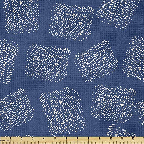 Ambesonne Blue and White Fabric by The Yard  Traditional Japanese Composition Watercolor Style Spotted Squares  Microfiber Fabric for Arts and Crafts Textiles  and  Decor  1 Yard  Navy Blue and White Ambesonne Blue and White Fabric by The Yard  Traditional Japanese Composition Watercolor Style Spotted Squares  Microfiber Fabric for Arts and Crafts Textiles  and  Decor  1 Yard  Navy Blue and White