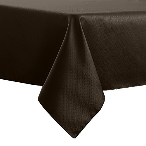 Ultimate Textile Herringbone - Fandango 52 x 70-Inch Rectangular Tablecloth  Chocolate Brown