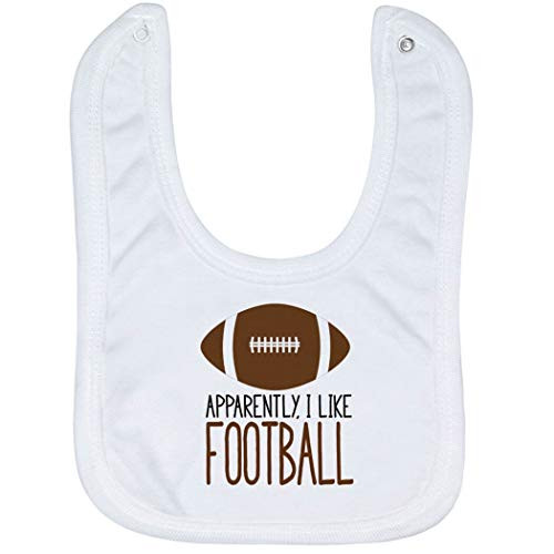 Football Baby  and  Infant Bib - Apparently  I Like Football - Soft Microfiber Bib