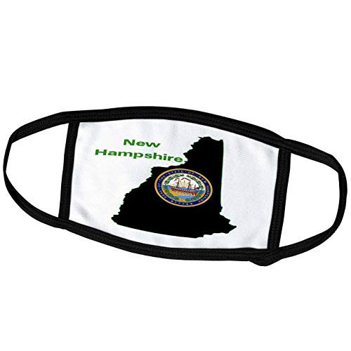 3dRose Image of New Hampshire State Outline with Seal and Name - Face Covers -fc_245148_3-