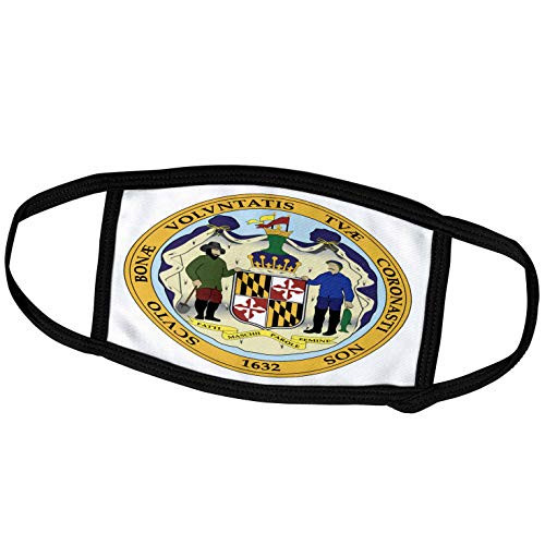 3dRose Sandy Mertens Maryland - State Seal of Maryland - Face Covers -fc_55460_3-