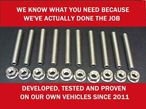 Ford 6.8 Liter V10 Stainless Exhaust Manifold Studs  Stud Kit -one side-