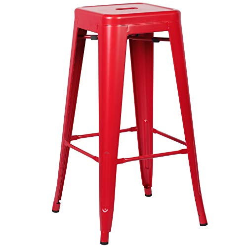 Poly and Bark Trattoria Bar Stool in Red