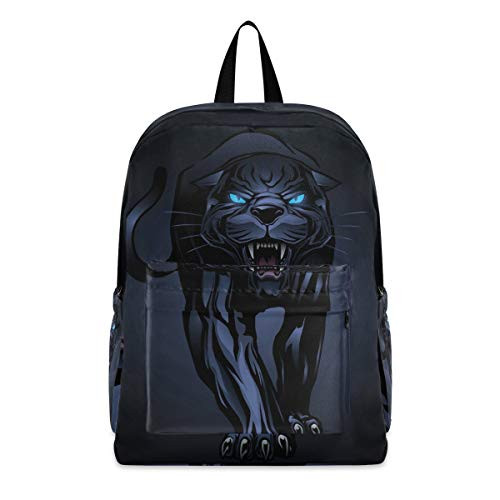 Backpack Travel Rucksack  Roaring Black Panther Lightweight School Bag for Students Teens Girls Boys