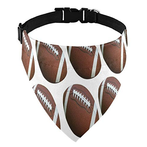 MCHIVER Dog Bandana Adjustable Triangle Scarfs - American Footballs Triangle Pet Bibs Reversible Pet Scarf Collar Scarf for Dogs Cats Pets MCHIVER Dog Bandana Adjustable Triangle Scarfs - American Footballs Triangle Pet Bibs Reversible Pet Scarf Collar Scarf for Dogs Cats Pets