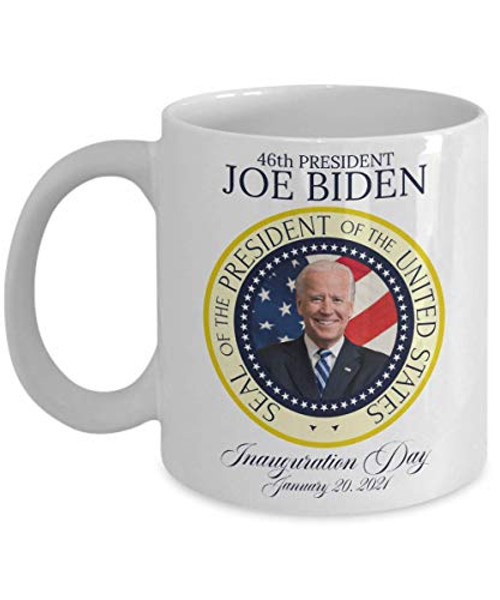President Joe Biden Wins Mug 46th Inauguration Day Commemorative Seal Jan 20 2021 Keepsake Coffee Cup