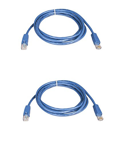 BattleBorn 2 Pack Lot - 6ft Cat5e Cat5 Ethernet Network LAN Patch Cable Cord RJ45 - Blue