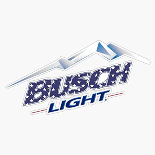 Busch Light Beer Logo American Flag Stars Decal Vinyl Bumper Sticker 5 inch