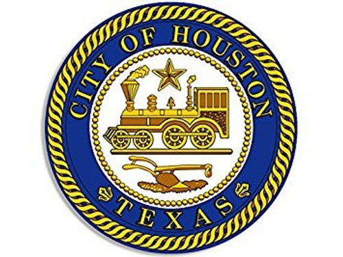 GHaynes Distributing Magnet Round Houston City Seal Magnet-tx Texas Decal- Size  4 x 4 inch