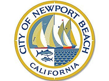 GHaynes Distributing MAGNET ROUND Newport Beach CA City Seal Magnet-orange official decal- Size  4 x 4 inch