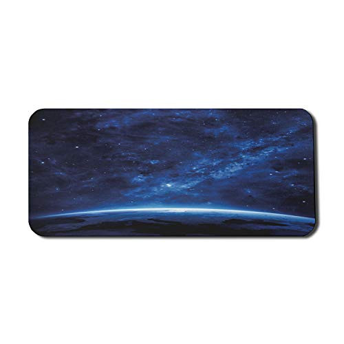 Ambesonne World Computer Mouse Pad  Earth View at Night from Space Atmosphere Stars Cosmic Galaxy Nebula  Rectangle Non-Slip Rubber Mousepad X-Large  35 inch x 15 inch Gaming Size  Blue and White Ambesonne World Computer Mouse Pad  Earth View at Night from Space Atmosphere Stars Cosmic Galaxy Nebula  Rectangle Non-Slip Rubber Mousepad X-Large  35 inch x 15 inch Gaming Size  Blue and White