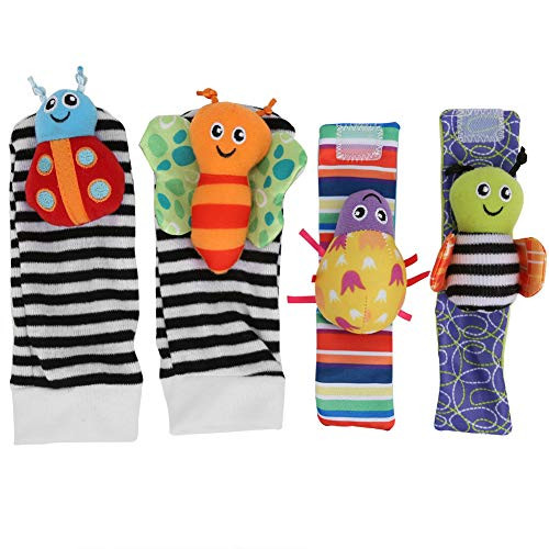 GLOGLOW Infant Rattle Toy Socks Wrist Rattles Infant Toy Wrist Rattles Baby Toys Foot Rattles Foot Finders Cute Animal Soft Baby Socks Toys Baby Shower Present-A Set- GLOGLOW Infant Rattle Toy Socks Wrist Rattles Infant Toy Wrist Rattles Baby Toys Foot Rattles Foot Finders Cute Animal Soft Baby Socks Toys Baby Shower Present-A Set-