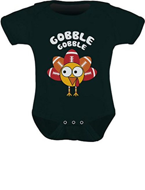 Thanksgiving Baby Outfit Gobble Turkey Football Holiday Cute Baby Bodysuit Newborn Black Thanksgiving Baby Outfit Gobble Turkey Football Holiday Cute Baby Bodysuit Newborn Black