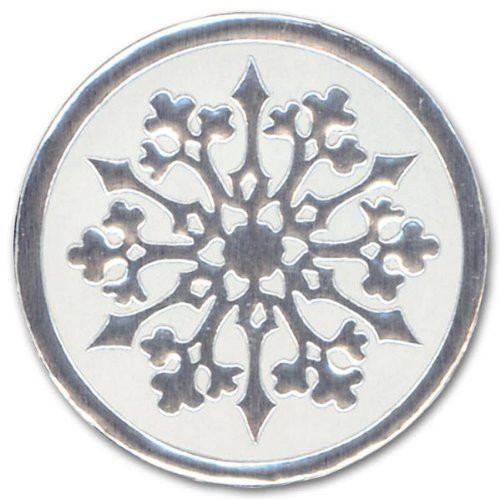 EGP Snowflake Holiday Round Silver Seal  100 Count