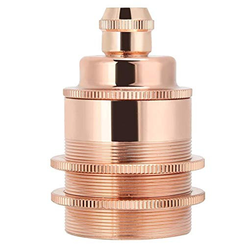 Vintage E27 Lamp Socket E27 Base Lamp Holder Copper Edison Retro Pendant Lamp Holder Industrial and Decorative for DIY Lighting -Rose- Vintage E27 Lamp Socket E27 Base Lamp Holder Copper Edison Retro Pendant Lamp Holder Industrial and Decorative for DIY Lighting -Rose-