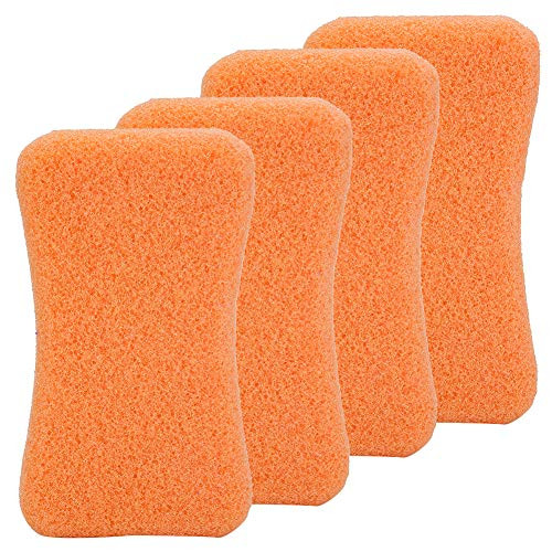 4 Pcs Pumice Stone for Feet Pedicure Pumice Stone Callus Remover Foot Scrubber Pedicure Exfoliator Tool for Removing Dead Skin-Orange- 4 Pcs Pumice Stone for Feet Pedicure Pumice Stone Callus Remover Foot Scrubber Pedicure Exfoliator Tool for Removing Dead Skin-Orange-