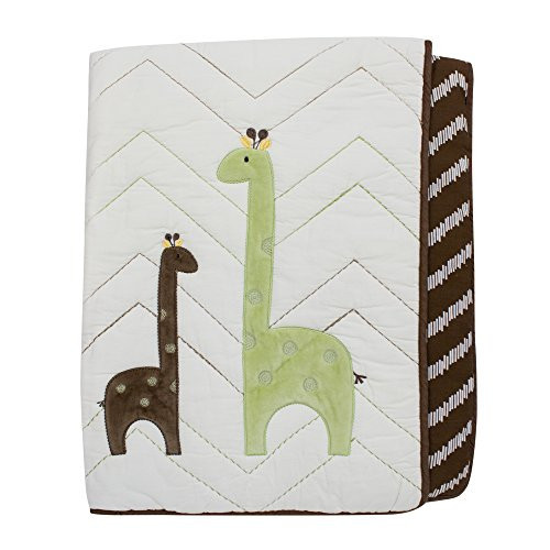 Lambs & Ivy Giraffe Collection Reversible Coverlet