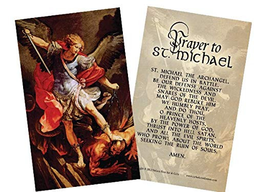 St. Michael the Archangel Holy Card with Prayer Paper Pack of 50