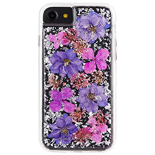 Case-Mate iPhone 8 Case - KARAT PETALS - Made with Real Flowers - Slim Protective Design for Apple iPhone 8 - Purple Petals